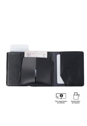 Billetera Inteligente Saffiano Lum Moderna Negra