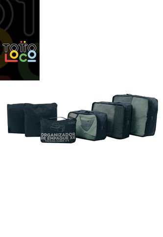 Organizador De Viaje Packing Cube X 6 Azul Totto