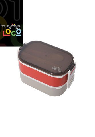 Portacomidas Magu Gris/Rojo Totto