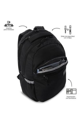 Morral Universitario Porta PC 15.4" Indo Negro Unisex
