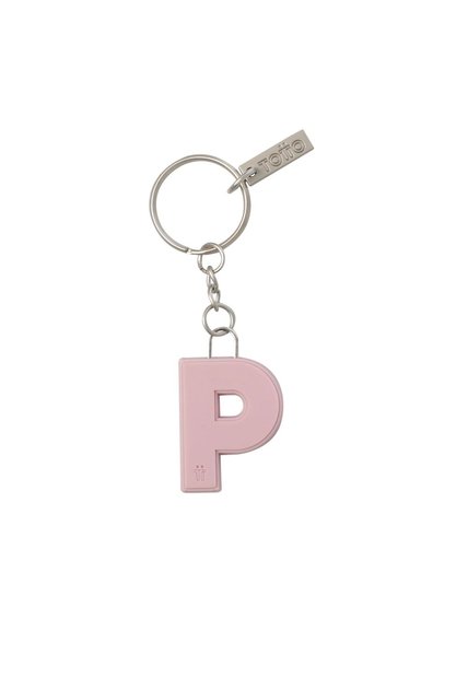 Llavero De Goma Abc Color Rosado