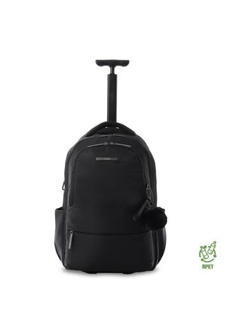 Morral Con Ruedas Para Viaje Trolley Mediano Negro Totto