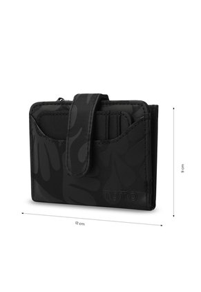 Billetera Mujer Texture Pequeña Con RFID Blocker Negra
