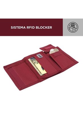 Billetera Lona Rfid Con Cadena Meeting