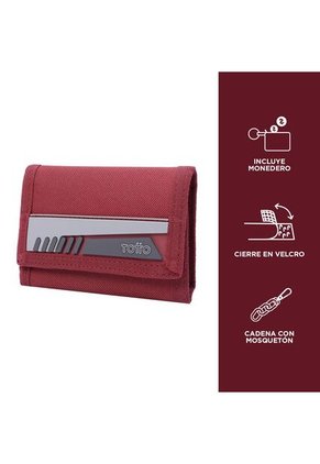 Billetera Lona Rfid Con Cadena Meeting