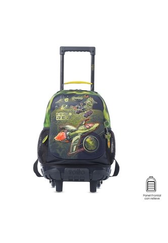 Maleta Para Niño Con Ruedas Explorer Ship Mediano Verde Totto