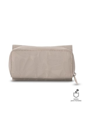 Billetera Mujer Texture Grande Con RFID Blocker Beige