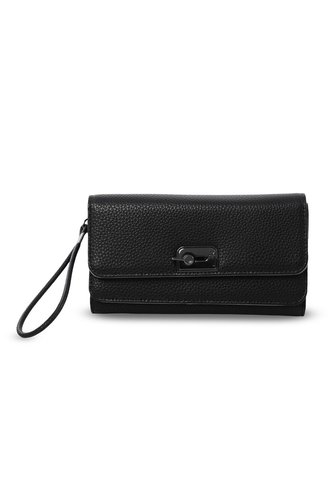Billetera Mujer Smooth Grande Con RFID Blocker Negra Totto