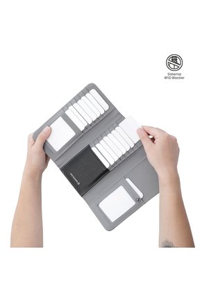 Billetera Mujer Smooth Grande Con RFID Blocker Negra