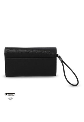 Billetera Mujer Smooth Grande Con RFID Blocker Negra