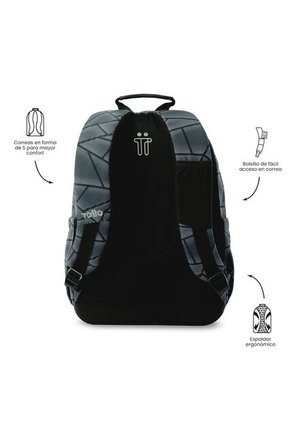 Morral Juvenil Porta PC 14" Acuarela Gris