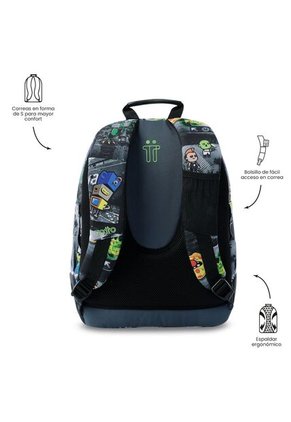 Morral Juvenil Porta PC 14" Rayol Negro