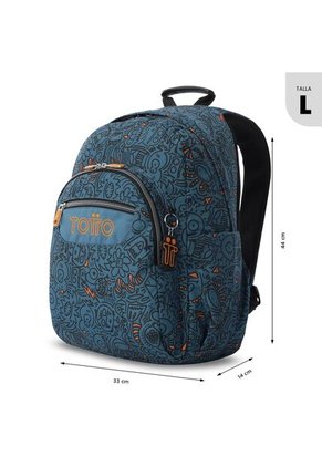 Morral Juvenil Porta PC 14" Acuarela Azul