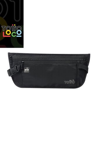 Canguro Invisible De Viaje Security Con RFID Blocker Negro Totto