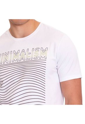 Camiseta Estampada Para Hombre Primen Blanca