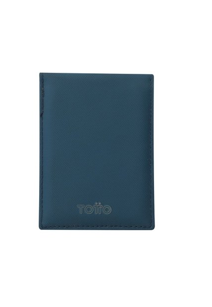 Billetera Dual Pequeña Con RFID Blocker Azul