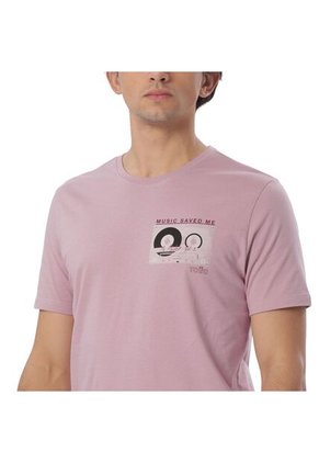 Camiseta Estampada Para Hombre Atena Manga Corta Rosada
