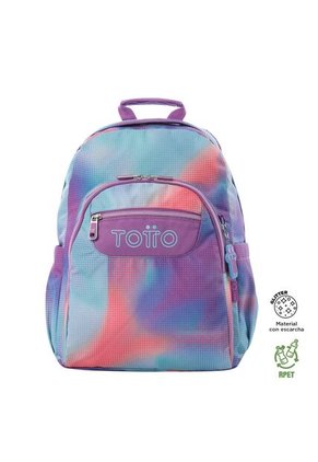Morral Juvenil Porta PC 14" Acuarela Glitter Verde