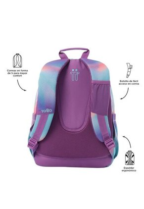 Morral Juvenil Porta PC 14" Acuarela Glitter Verde