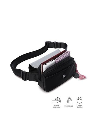 Kit De Regalo Canguro+Cartuchera+Monedero Corneana 1 Negro