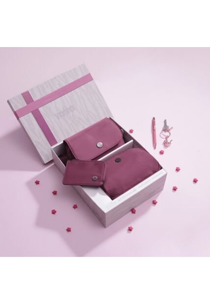 Kit De Regalo Canguro+Cartuchera+Monedero Corneana 1 Rosado Rose