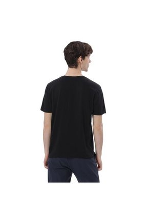 Camiseta Estampada Para Hombre Atena Manga Corta Negra