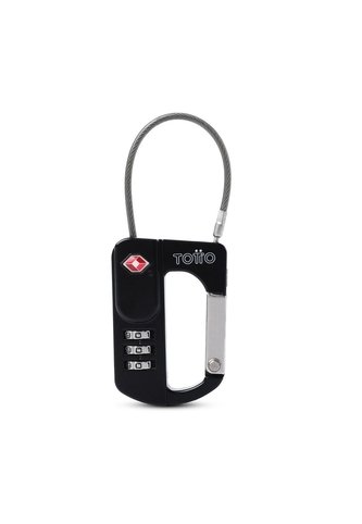 Candado De Seguridad Para Maleta De Viaje Treck Negro Totto