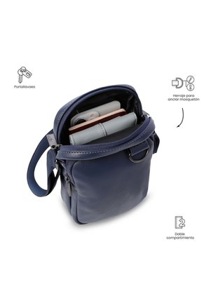 Bolso Para Hombre Indi Tipo Crossbody Pequeño Azul