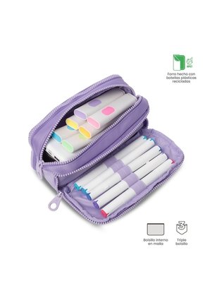 Cartuchera Escolar Mediana Para Niña Cluw Morada