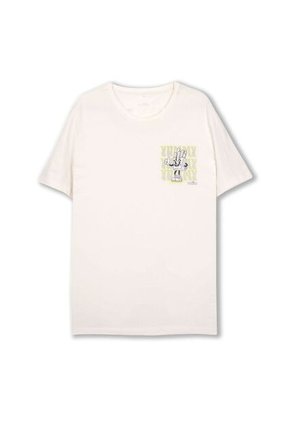 Camiseta Estampada Para Hombre Atena Manga Corta Blanca