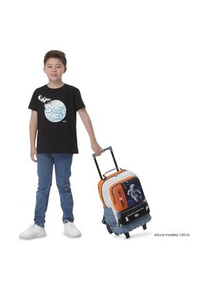 Maleta Para Niño Con Ruedas Gemini Mediano Naranja