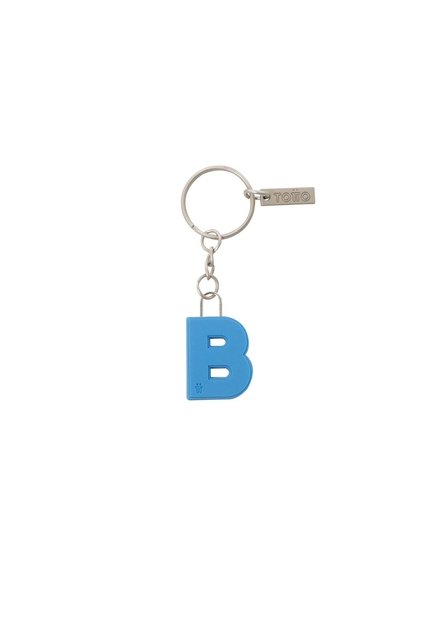 Llavero De Goma Abc Color Azul