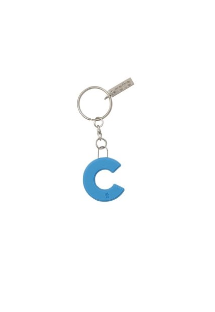 Llavero De Goma Abc Color Azul