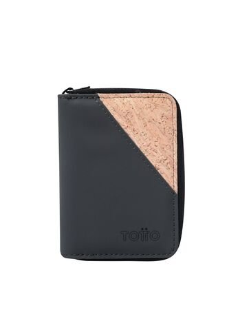 Billetera Cork Gris Pequeña Totto