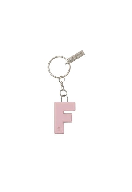 Llavero De Goma Abc Color Rosado