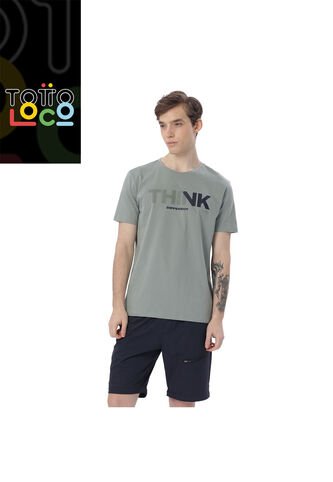 Camiseta Estampada Para Hombre Primen Verde Totto