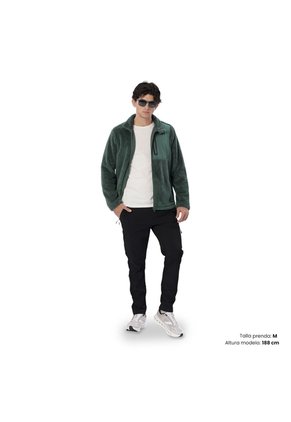Buzo Para Hombre Marquez Sherpa Cuello Alto Verde