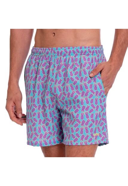 Pantaloneta Estampada Para Hombre Lown Azul