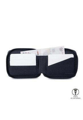 Billetera Hombre Wood Mediana Con RFID Blocker Azul