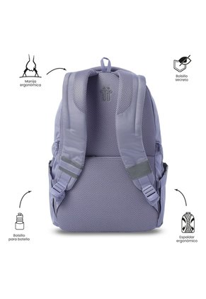 Morral Universitario Eufrates 2.0 Porta PC 13" Morado Mujer