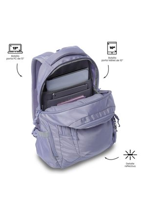 Morral Universitario Eufrates 2.0 Porta PC 13" Morado Mujer