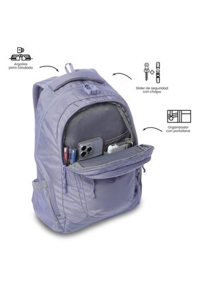 Morral Universitario Eufrates 2.0 Porta PC 13" Morado Mujer