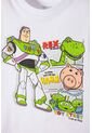 Camiseta Toy Story Manga Corta Blanco Para Niño 2T A 5T 4T de Toy Story