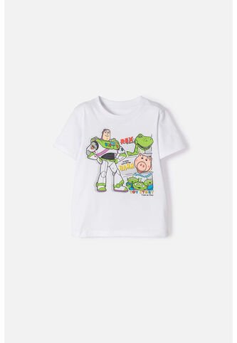Camiseta Toy Story Manga Corta Blanco Para Niño 2T A 5T 3T Toy Story