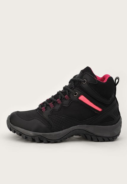 Bota Outdoor Negro-Fucsia-Gris Trak