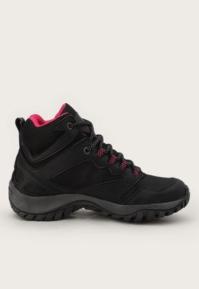 Bota Outdoor Negro-Fucsia-Gris Trak