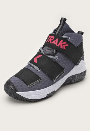 Tenis Basketball Gris-Negro-Blanco-Fucsia Trak