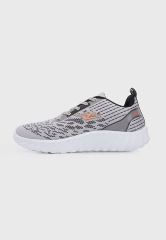 TREME - Tenis Lifestyle Gris-Blanco-Naranja TREME Good F