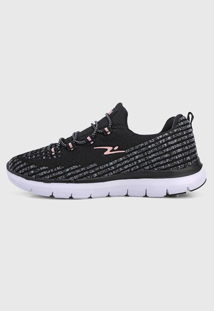Tenis Training Negro-Blanco-Rosa TREME Lauter