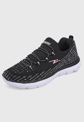 Tenis Training Negro-Blanco-Rosa TREME Lauter